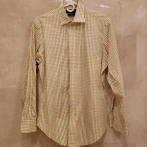 MEN'S YELLOW &BLUE POLO RALPH LAUREN DRESS SHIRT